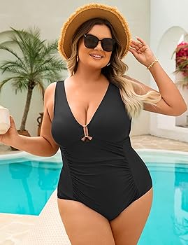 Curvagile Women's Plus Size Swimsuits One Piece Tummy